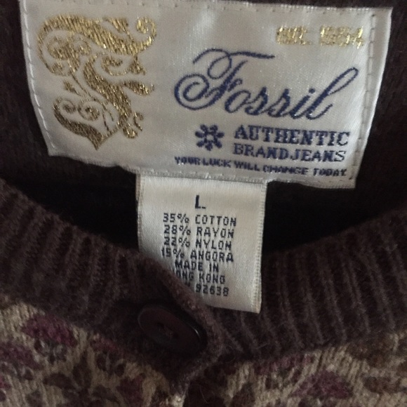 Fossil “Vintage” Cardigan - Picture 2 of 2
